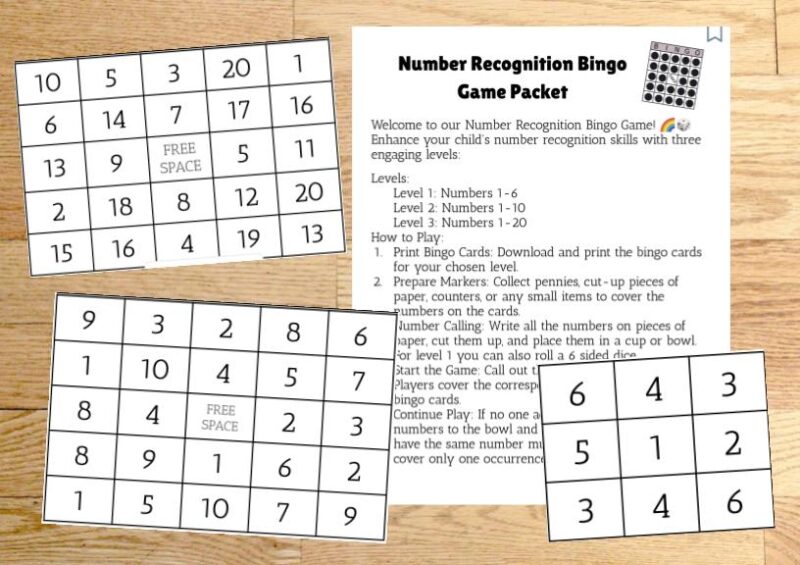 Number Recognition Bingo