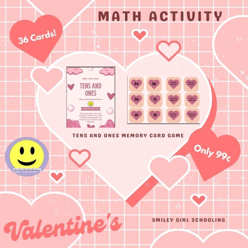 Tens and Ones Memory Matching Game