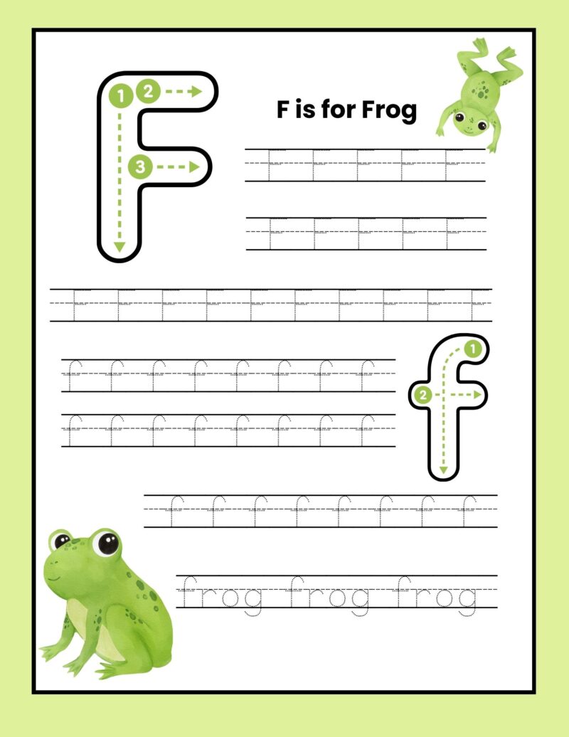 F is for Frog Preschool Learning Pack - Image 5