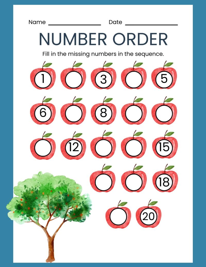 Kindergarten Numbers Workbook Forest Theme - Image 4