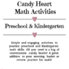 Valentine Candy Heart Preschool and Kindergarten Math Activity Bundle
