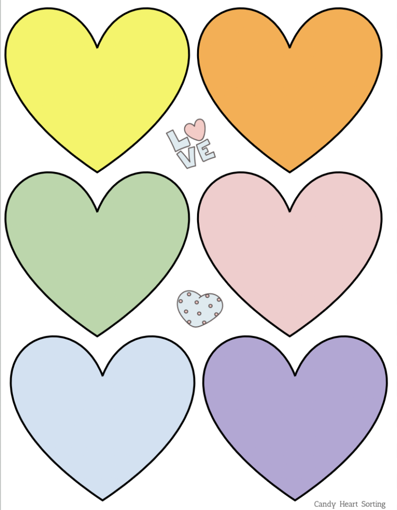 Valentine Candy Heart Preschool and Kindergarten Math Activity Bundle - Image 2