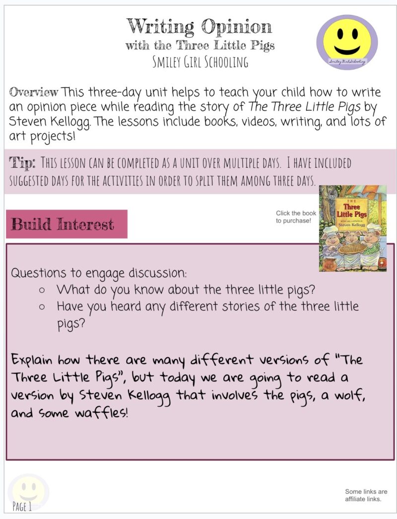 Writing Opinion with The Three Little Pigs - Image 3