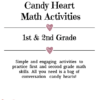 Valentine Candy Heart 1st & 2nd Grade Math Activity Bundle