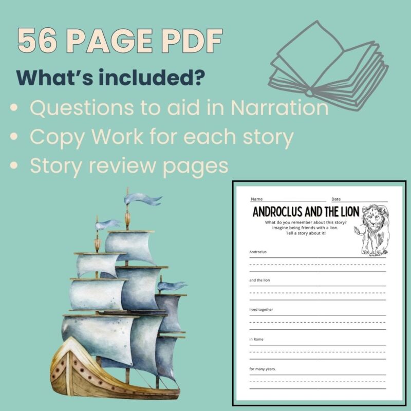 50 Famous Stories Retold Copy-Work Notebook - Image 5