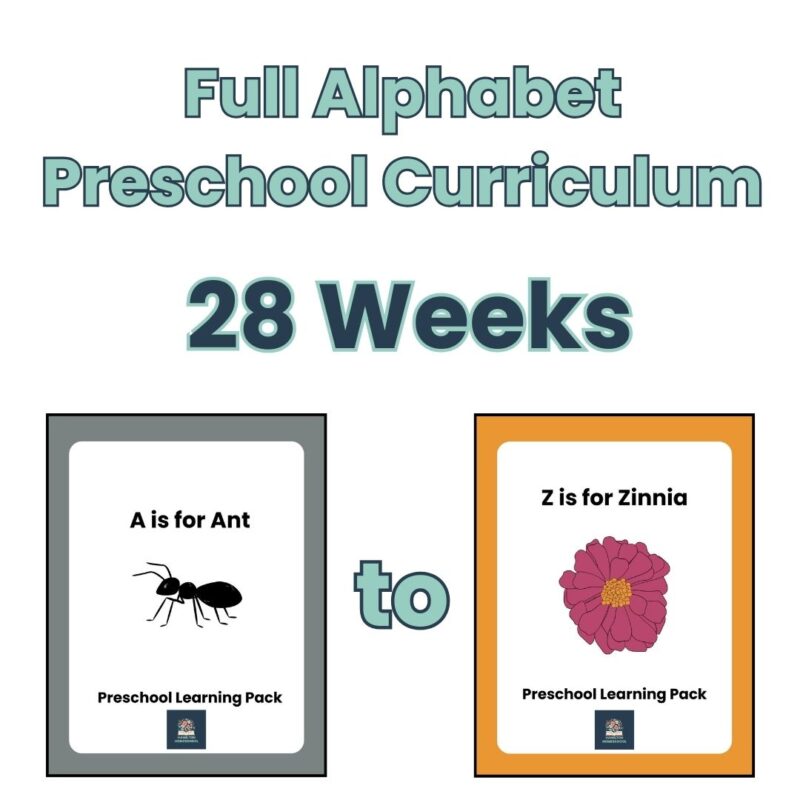 28 Week Alphabet Preschool Curriculum Backyard Nature Theme Activity Units