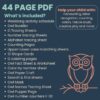 O is for Owl Preschool Activity Sheet Bundle - Image 4