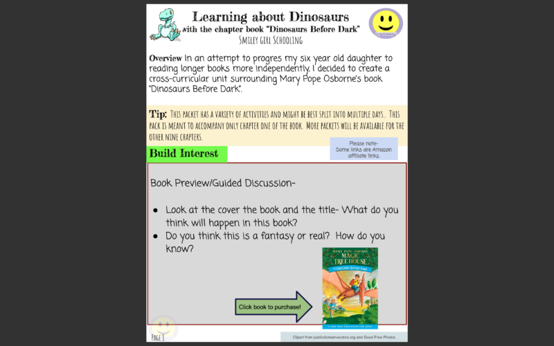 Learning About Dinosaurs Chapter One- “Dinosaurs Before Dark” - Image 2