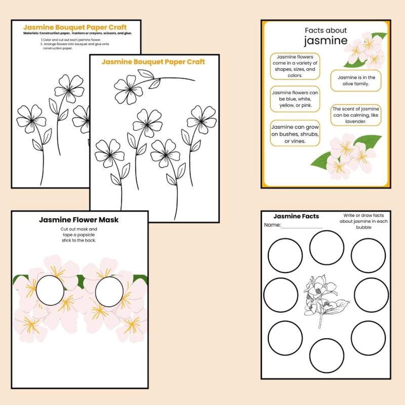 J is for Jasmine Preschool Activity Bundle - Image 4