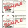 Titanic Passenger Boarding Passes - Image 4