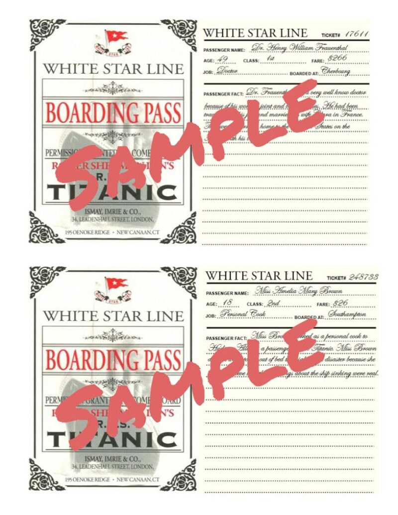 Titanic Passenger Boarding Passes - Image 3