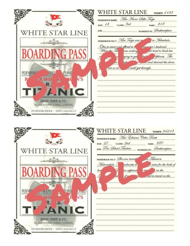 Titanic Passenger Boarding Passes - Image 2