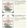 Titanic Passenger Boarding Passes
