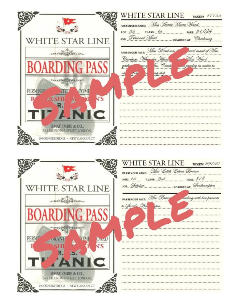 Titanic Passenger Boarding Passes - Image 4