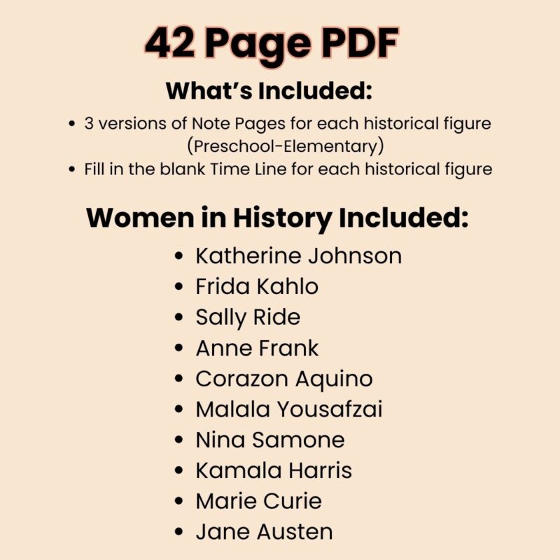 Women's History Month Historical Figure Note Pages - Image 4