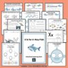 X is for X-Ray Fish Preschool Kindergarten Activity Sheets Bundle Letter X Week