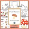 M is for Mushroom Preschool Activity Bundle Pre K- Kindergarten Worksheets