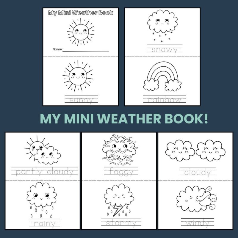 W is for Wind Preschool Kindergarten Activity Sheet Bundle Weather Unit - Image 2