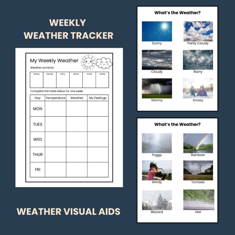 W is for Wind Preschool Kindergarten Activity Sheet Bundle Weather Unit - Image 4