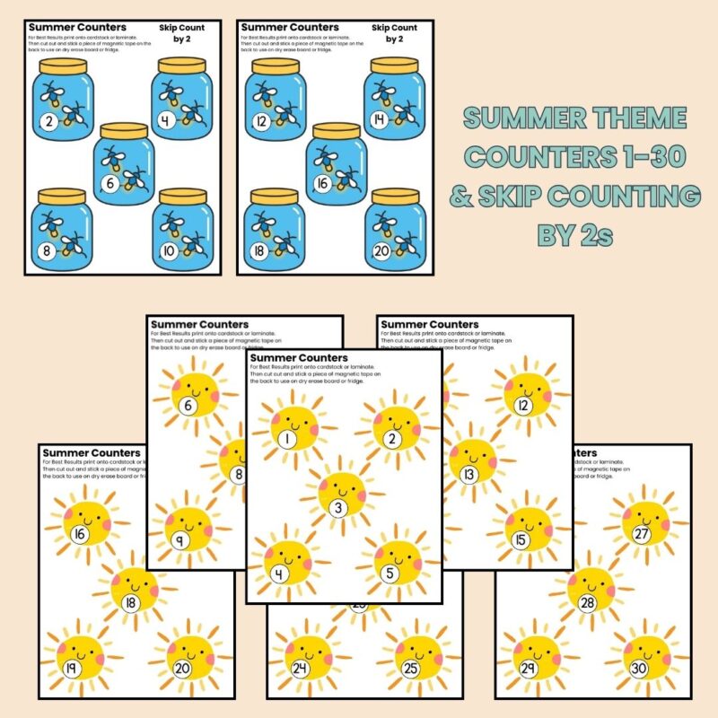 Summer Preschool Activity Sheets Bundle Pre k Kindergarten Worksheets Summer Theme Bucket List - Image 2