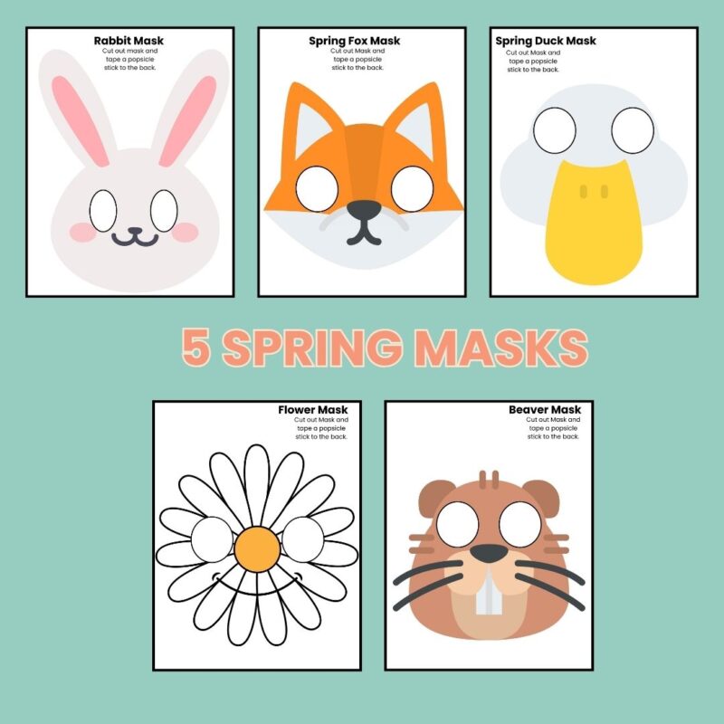 Spring Preschool Activity Sheets Bundle Pre K Kindergarten Activities - Image 2