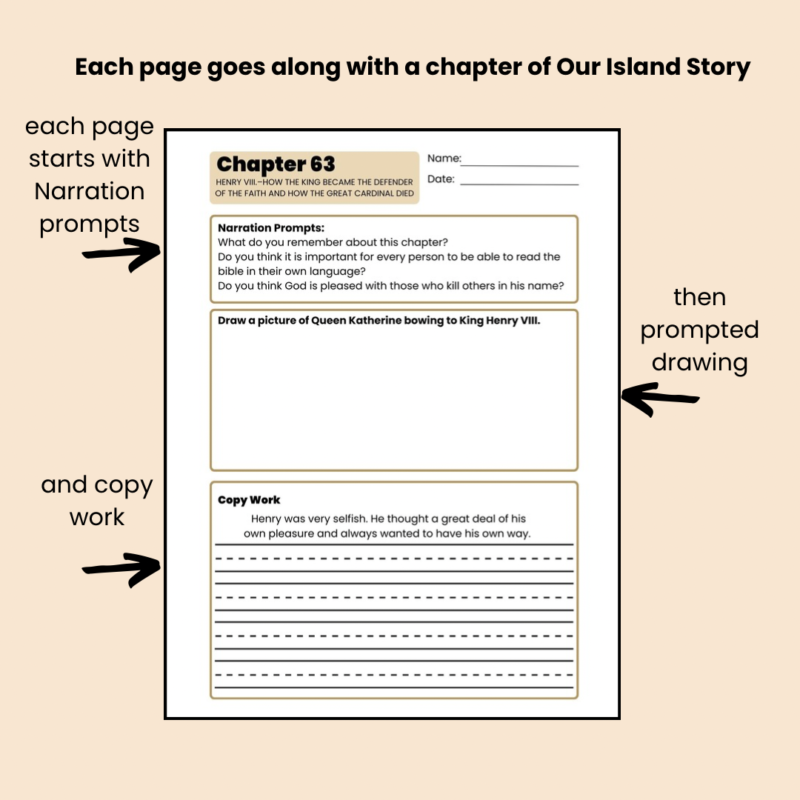 Our Island Story Worksheets Year 3 Ambleside Online An Island Story - Image 2