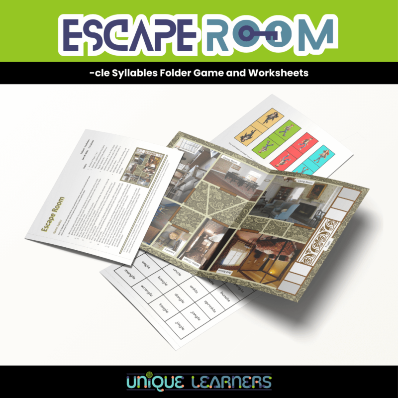 Escape Room Phonics Folder Game Cover Image