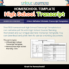 Homeschool High School Transcript Product Details