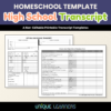 Homeschool High School Transcript Cover Image