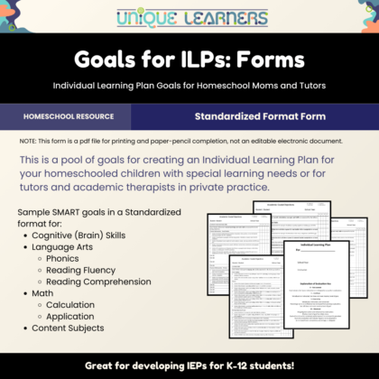 Goals for ILPs Details