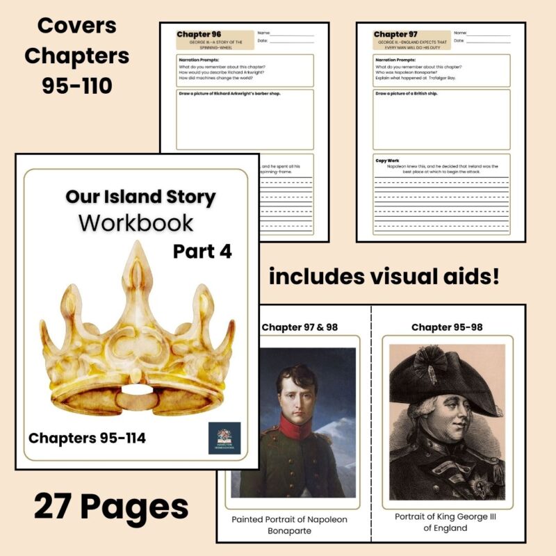 Our Island Story Worksheets Chapters 95-110 An Island Story H.E. Marshall Workbook English History