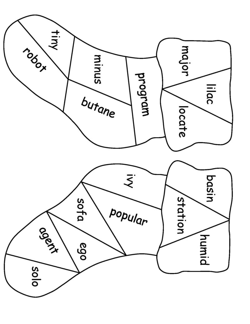 Crazy Socks! | Open Syllables V/CC Folder Game and Worksheets - Image 4