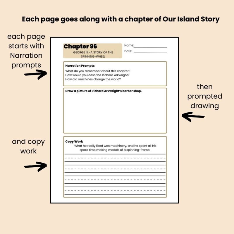 Our Island Story Workbook Complete An Island Story Worksheet Book Companion Visual Aids Study Guide - Image 4