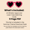 Summer Sunglasses Alphabet Matching Activity Cards Preschool Kindergarten Match Game ABC Sunglass - Image 3