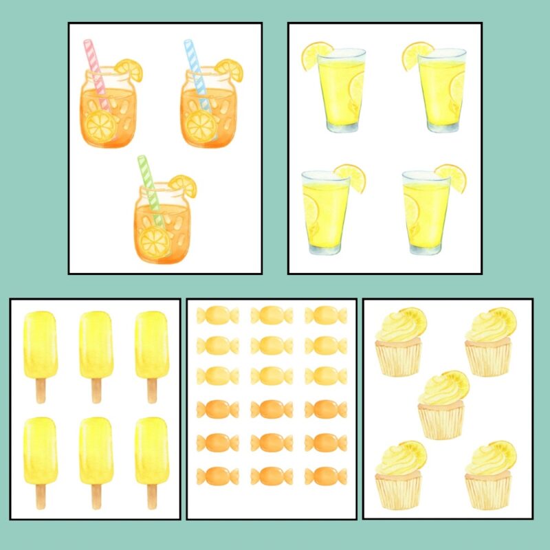 Lemonade Stand Dramatic Play Set Lemon Theme Shop Pretend Play Pack - Image 3