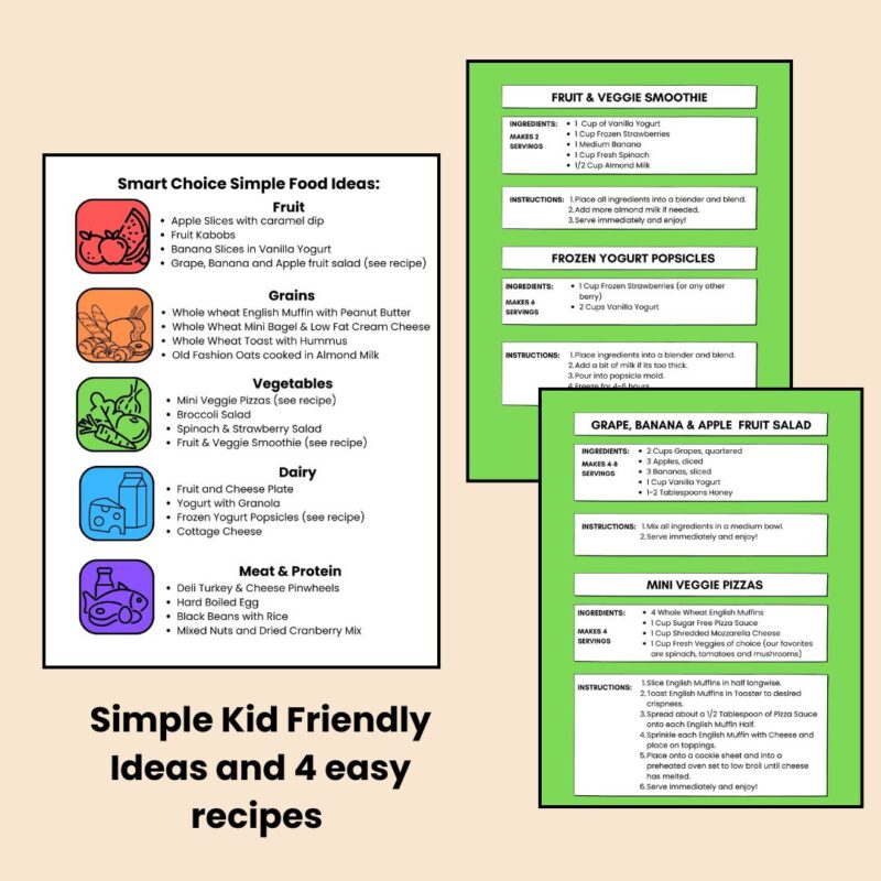 I Can Eat a Rainbow Kids Healthy Eating Tracker Balanced Food Charts - Image 4