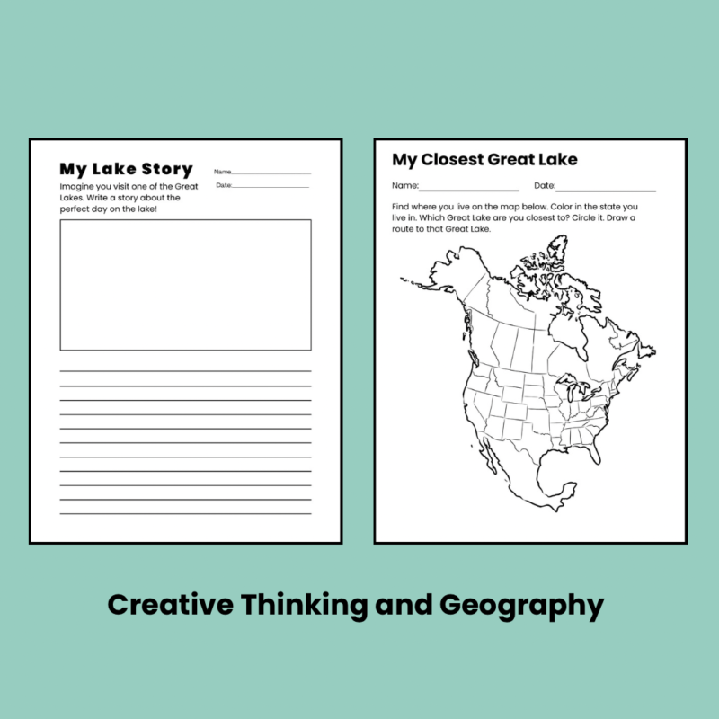 Great Lakes Worksheets and Note Pages Family Learning Resource - Image 3