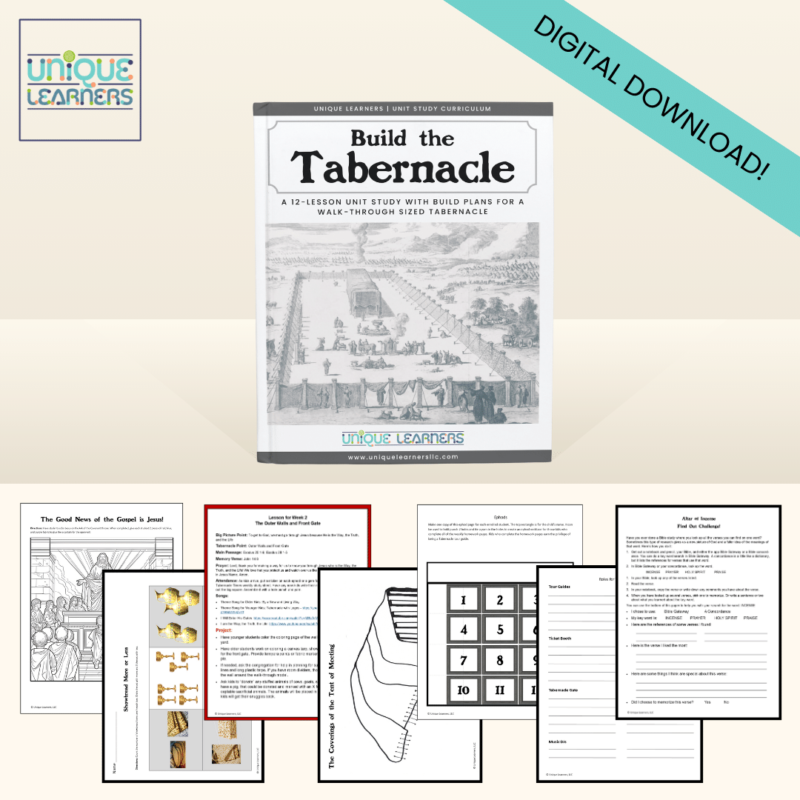 Build The Tabernacle | 12 Week Unit Study Curriculum Digital Download