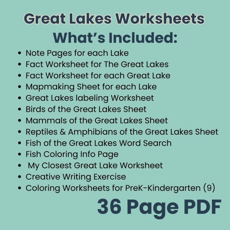 Paddle to the Sea Worksheet Great Lakes Bundle Workbook and Great Lakes Worksheets and Note Pages - Image 4