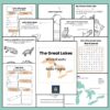 Paddle to the Sea Worksheet Great Lakes Bundle Workbook and Great Lakes Worksheets and Note Pages - Image 2
