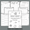 2024-2025 Homeschool Planner Doodle Theme Minimalist Planner