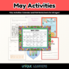 May Activities Calendar Pack