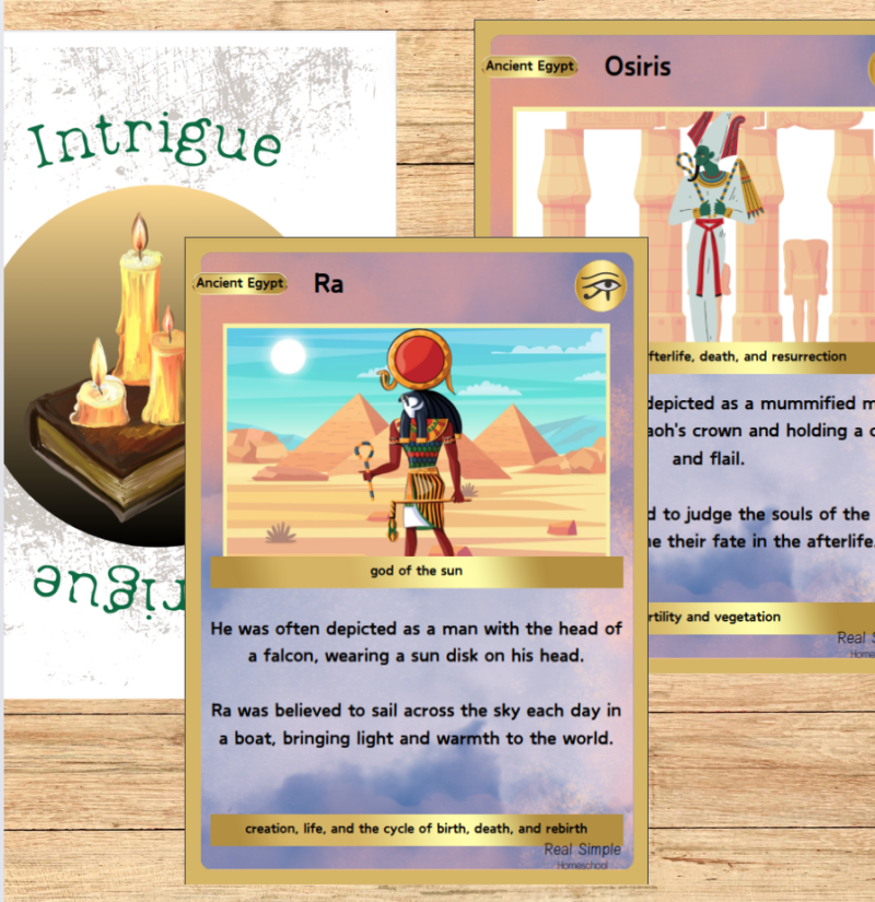 Ancient Egyptian Trading Cards (15 Cards) | Fun Educational Resource for Homeschooling