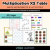 Multiplication X2 Table Worksheets Cover Image