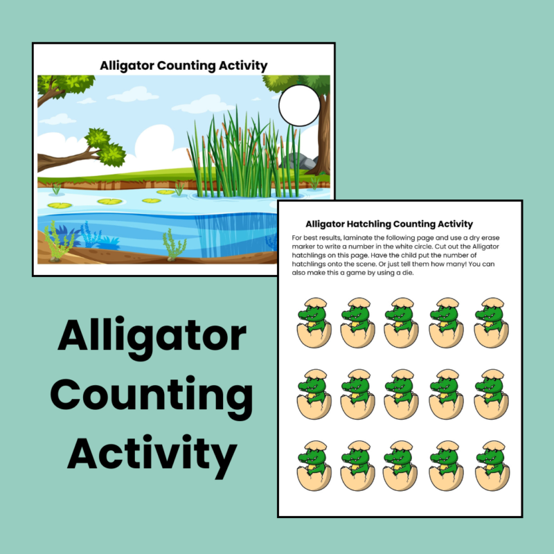 Alligator Preschool Activity Pack A is for Alligator Letter A Week Lessons - Image 4