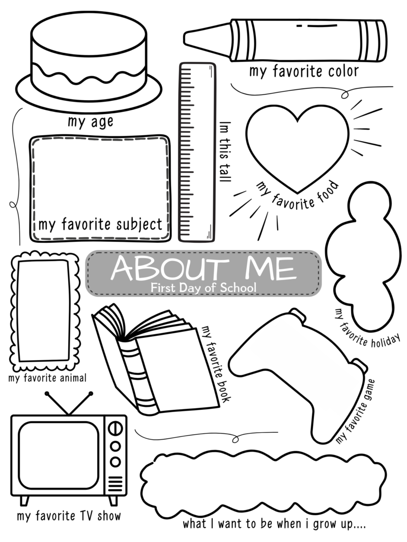 ~ FREEBIE ~ First Day of School About Me Poster - Image 3