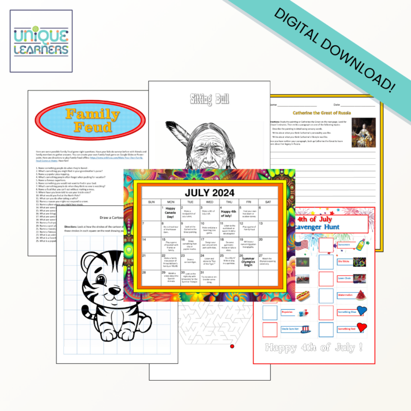 July Activities Calendar Pack - Image 3