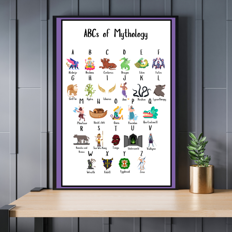 ABCs of Mythology Poster Print