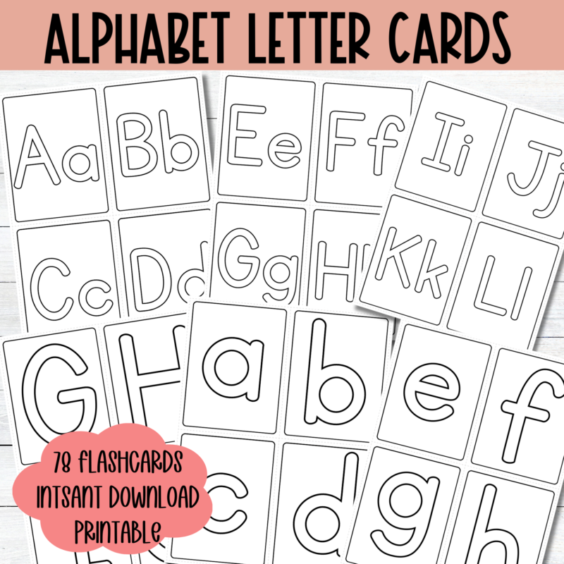 Alphabet Letter Printable Flashcards