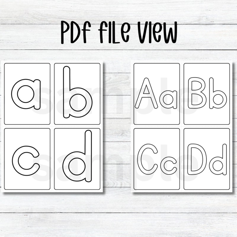 Alphabet Letter Printable Flashcards - Image 2